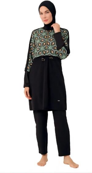 Yeşil Baklava Desenli Haşema