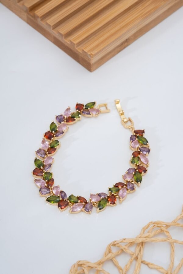 Renkli Yaprak Çelik Bileklik