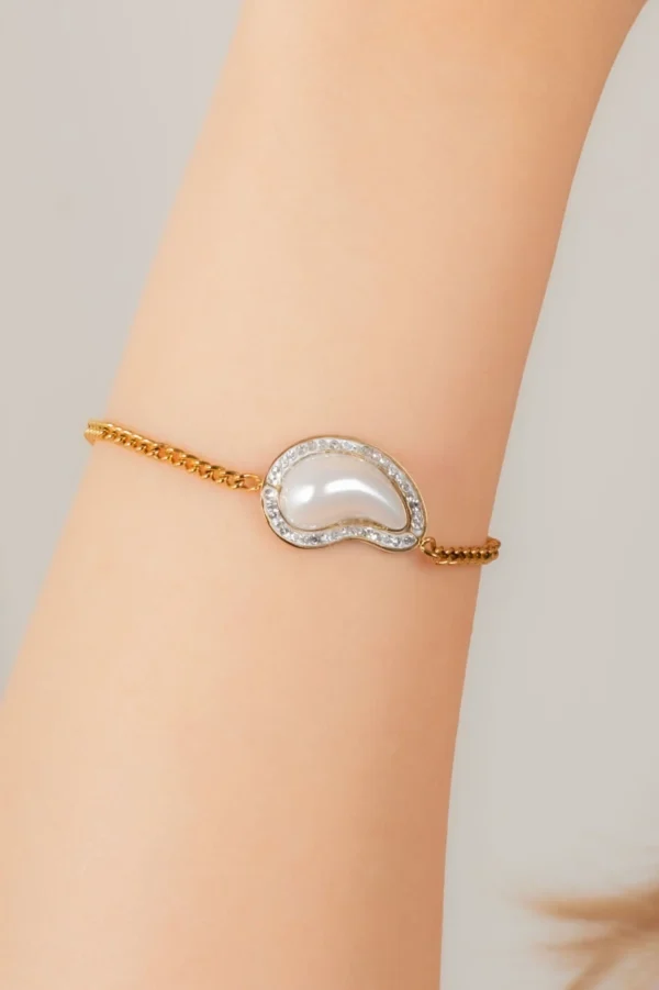 Beyaz Ay Çelik Bileklik