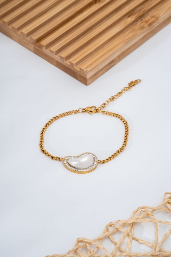 Beyaz Ay Çelik Bileklik