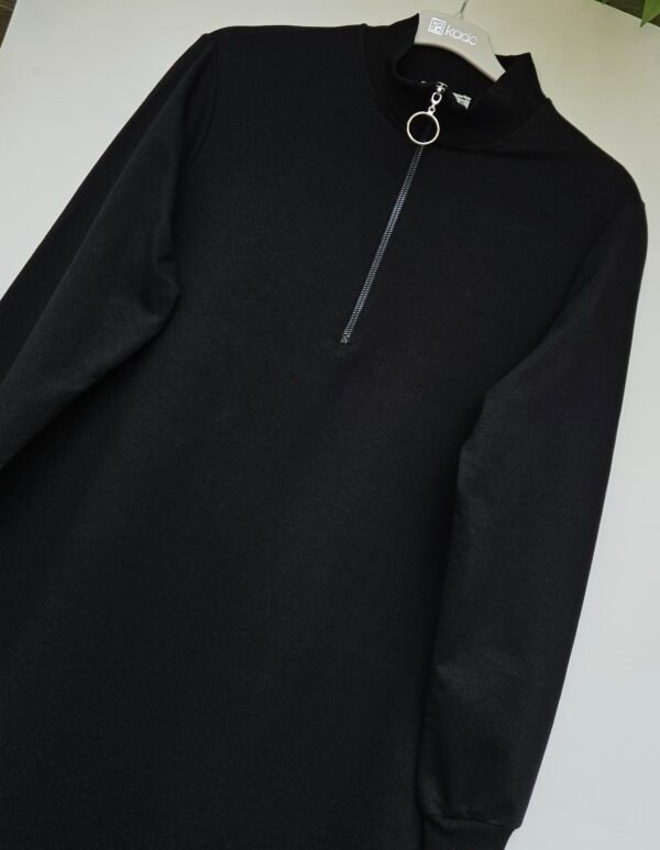 Yarım Fermuarlı Uzun Tunik