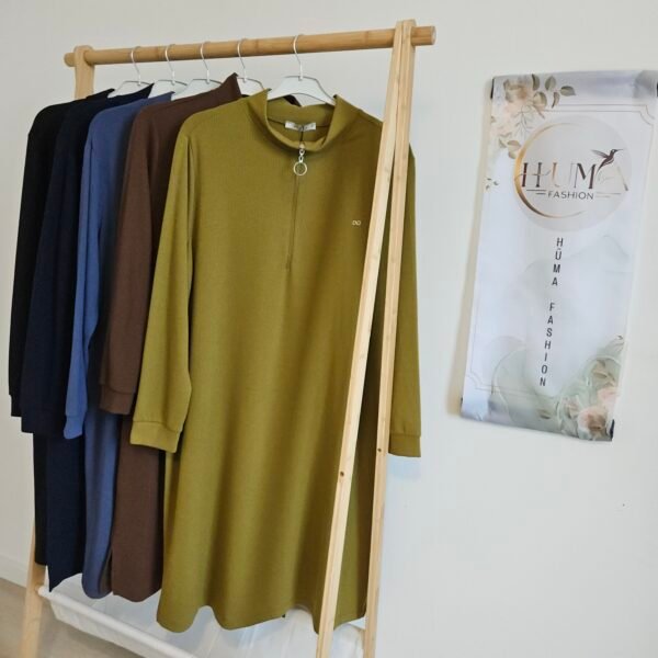 Fitilli Kumaş Uzun Tunik