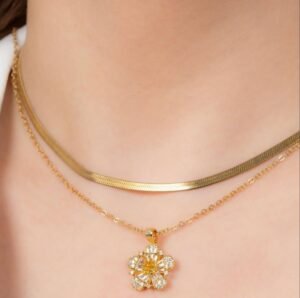 Papatya Çelik Kolye